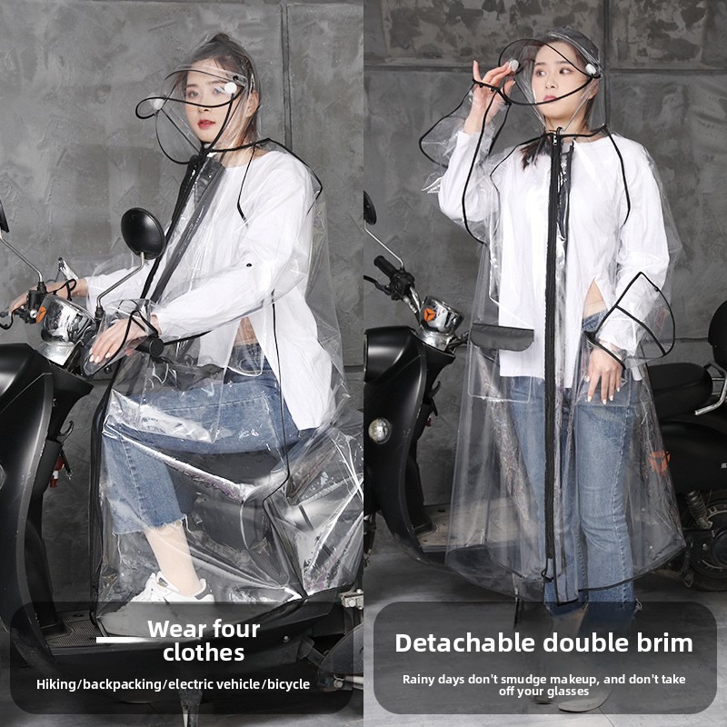 Transparent EVA Rain Poncho Ho - Cycling Commute Rain review and price