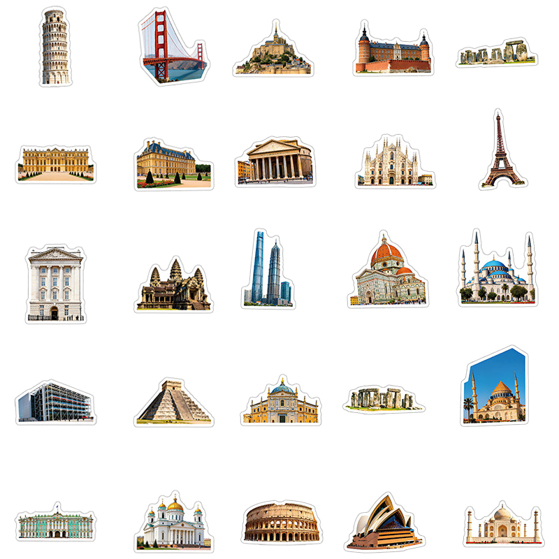 50PCS Famous City Landmark Tra - Commuting By Bike review and price