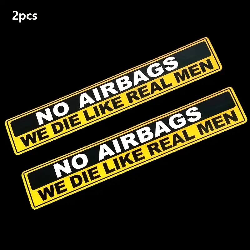 2pcs Caution NO AIRBAGS We Die - Cycling Quote review and price